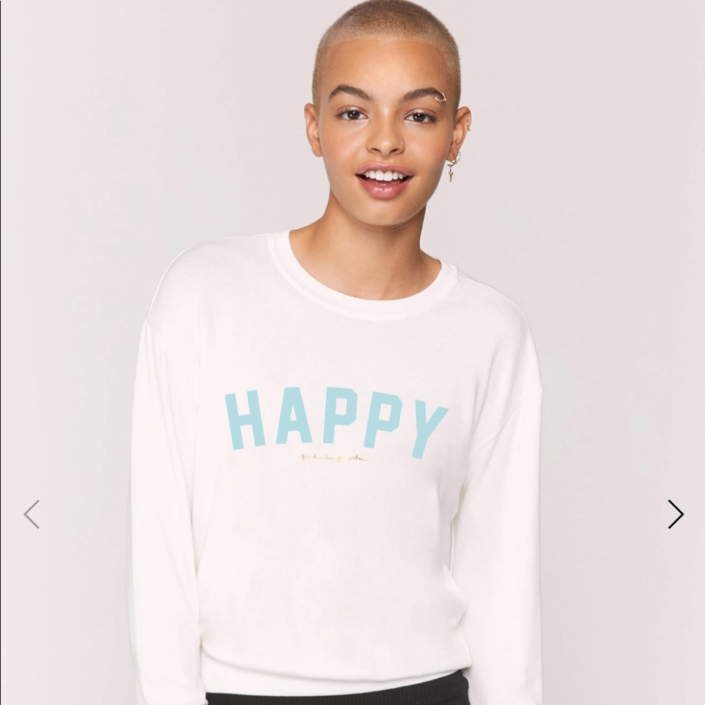 Spiritual Gangster white happy sweater